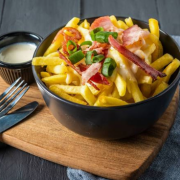 Creamy Cheesy Loaded Fries